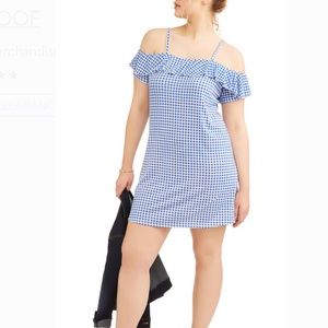 Blue and White checkered dress